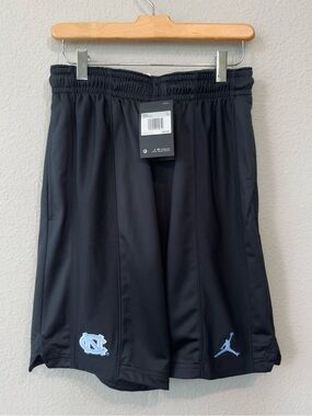 NWT! Nike Jordan Men’s Black Athletic Shorts with UNC logo, Size XS